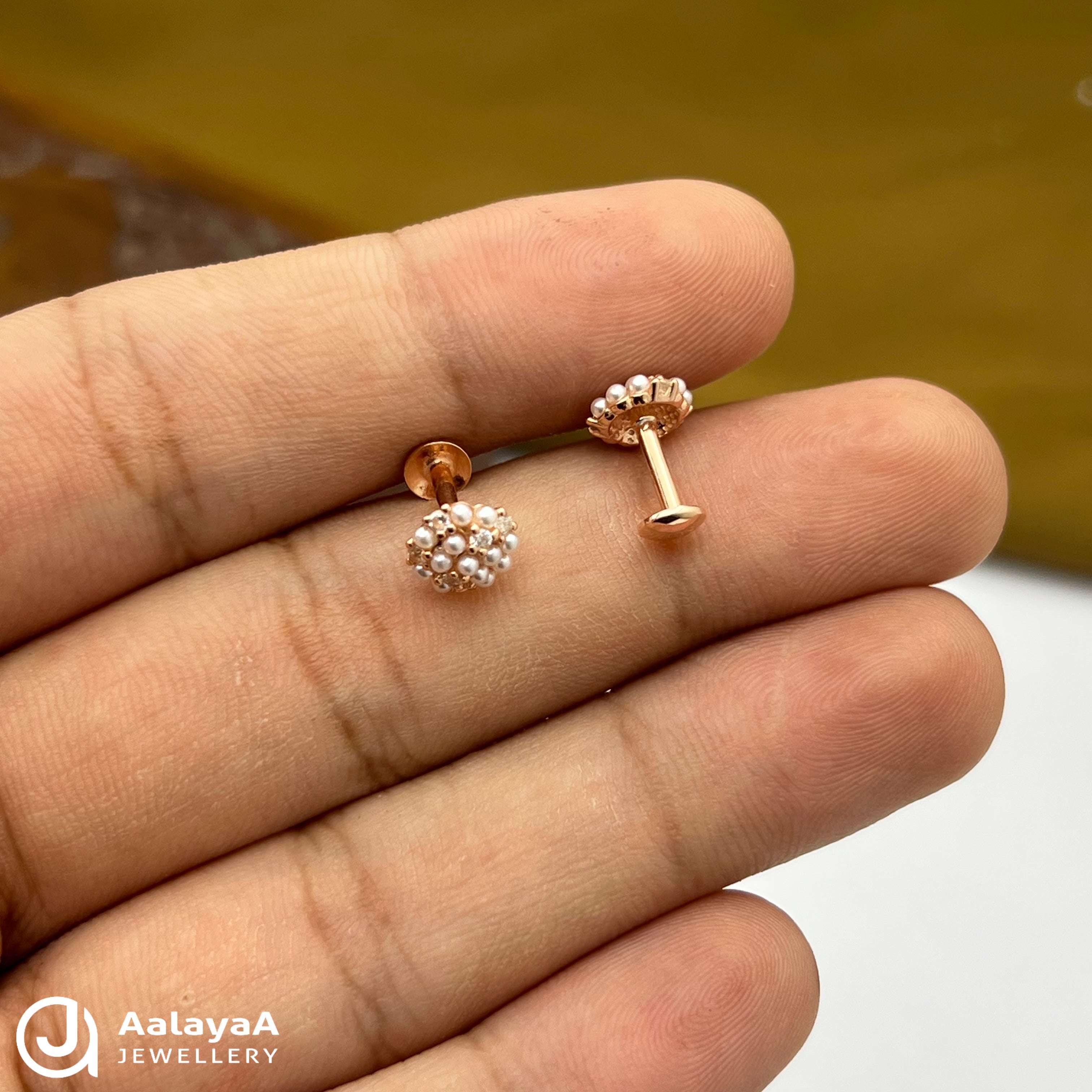 Silver Rose Gold Twilight Pearl & Stones