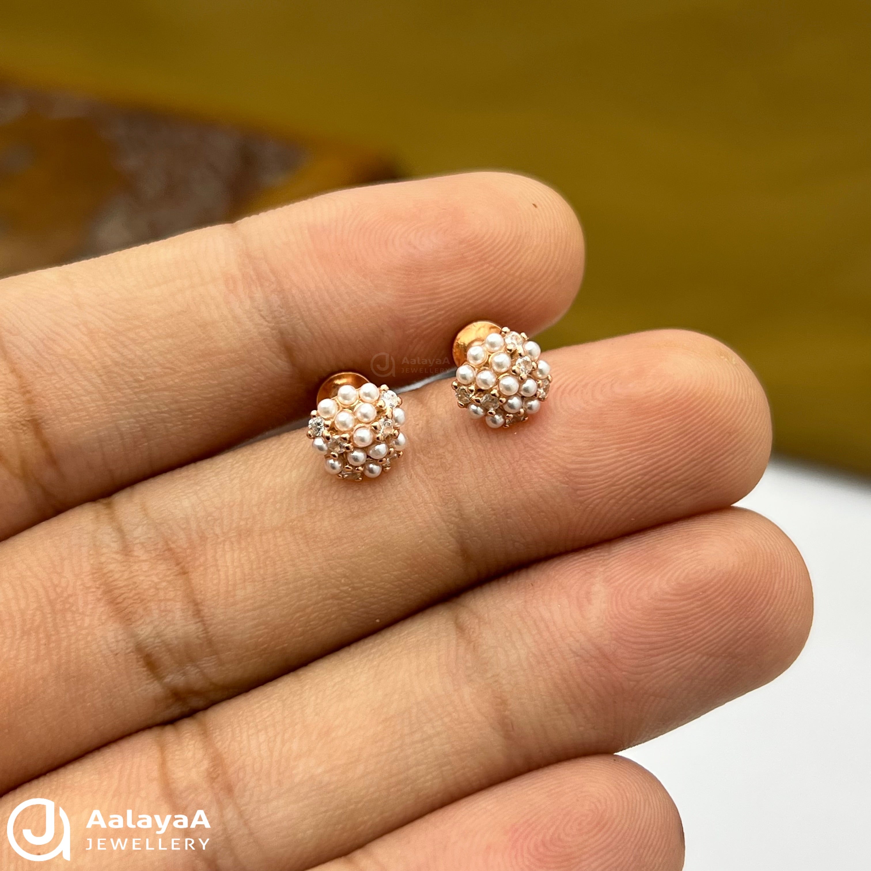 Silver Rose Gold Twilight Pearl & Stones