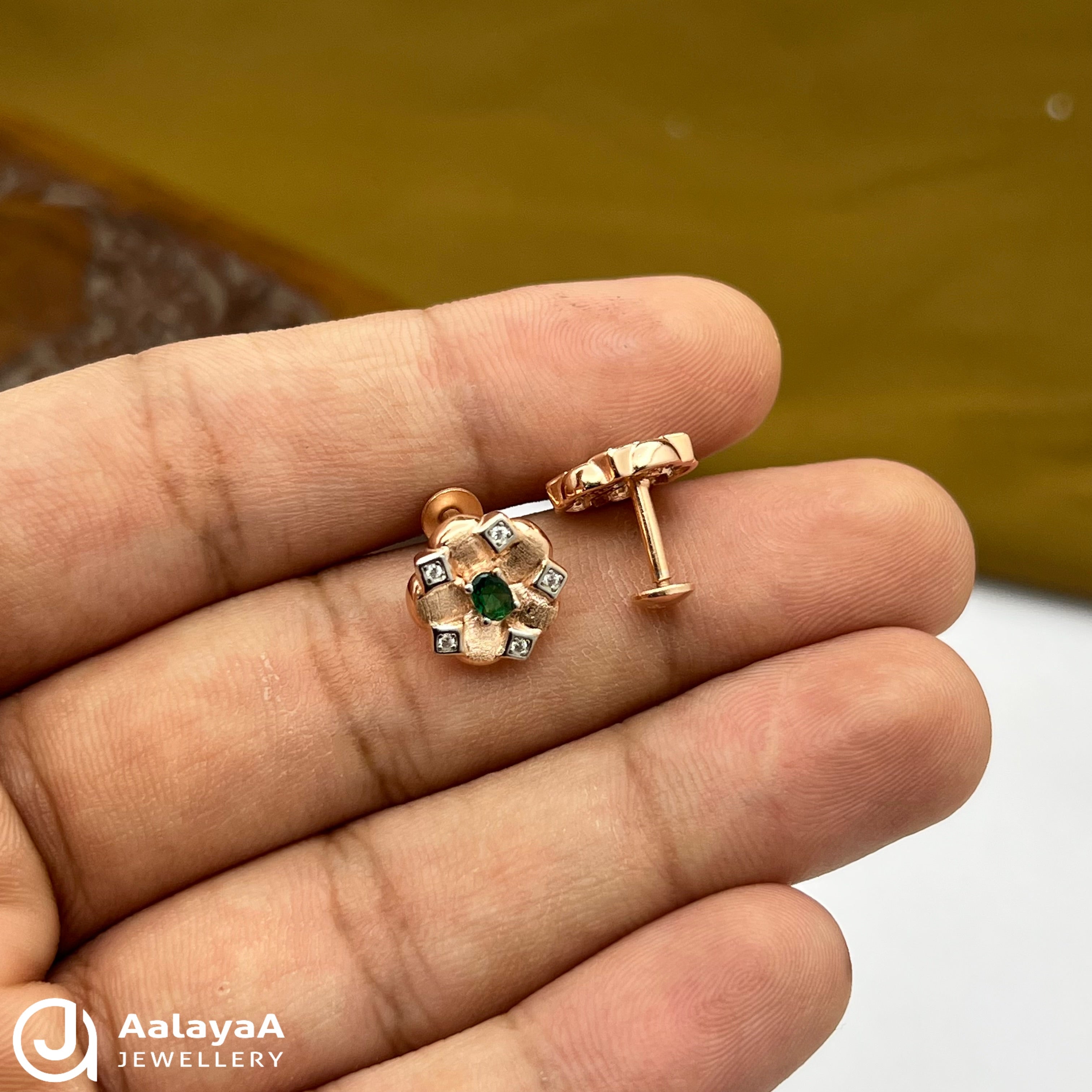 Silver Rose Gold Bloom Earrings