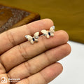 Silver Rose Gold Blue Butterfly Earings