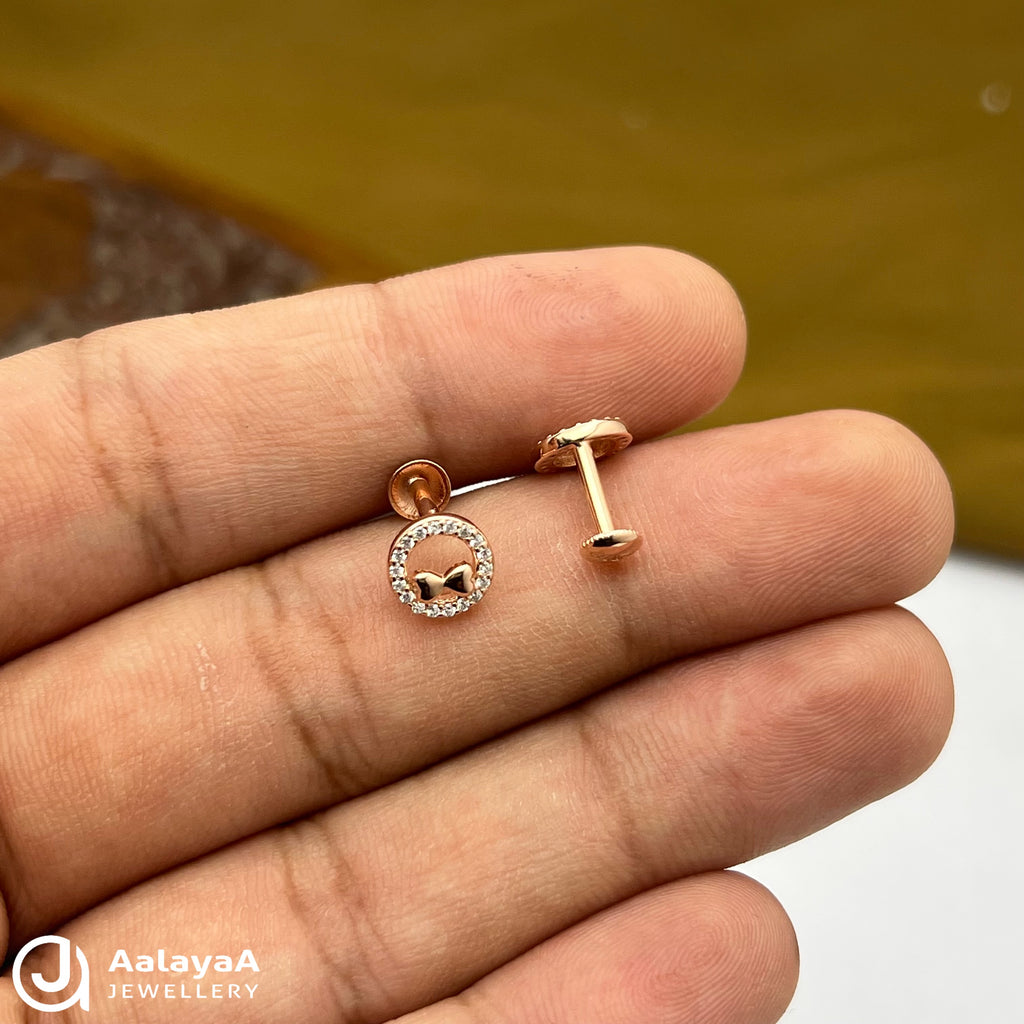 Silver Rose Gold Endless Circle Earings