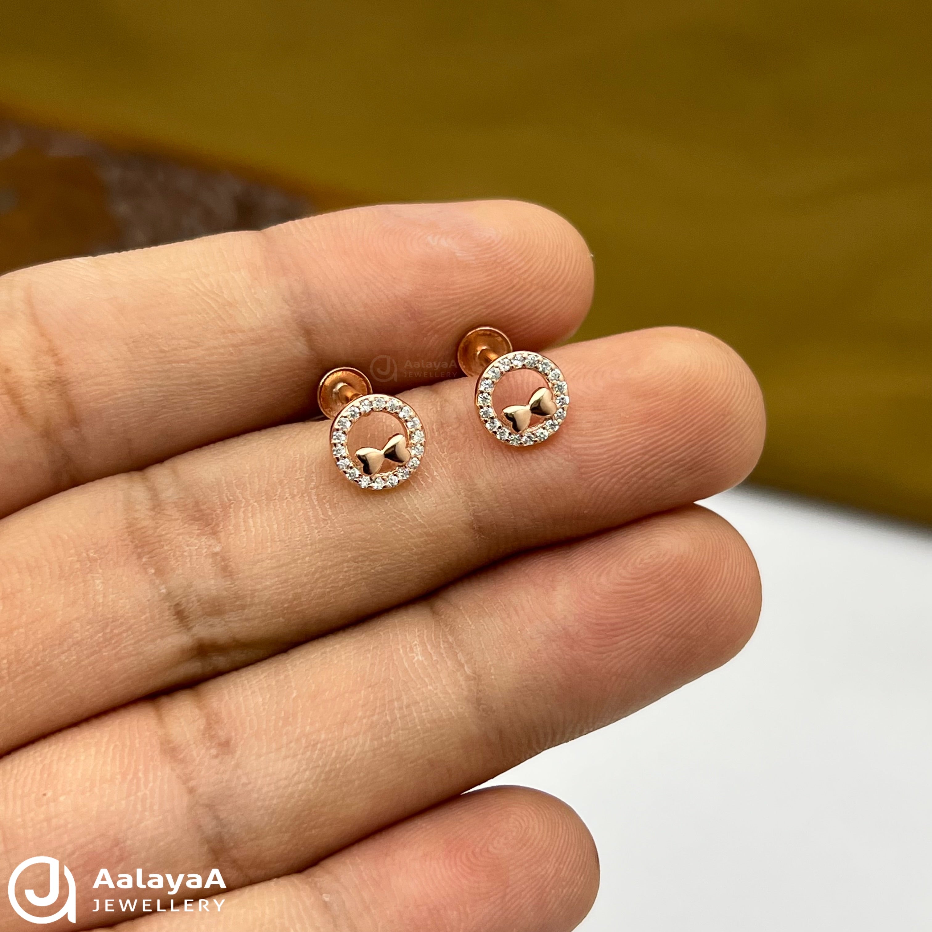 Silver Rose Gold Endless Circle Earings