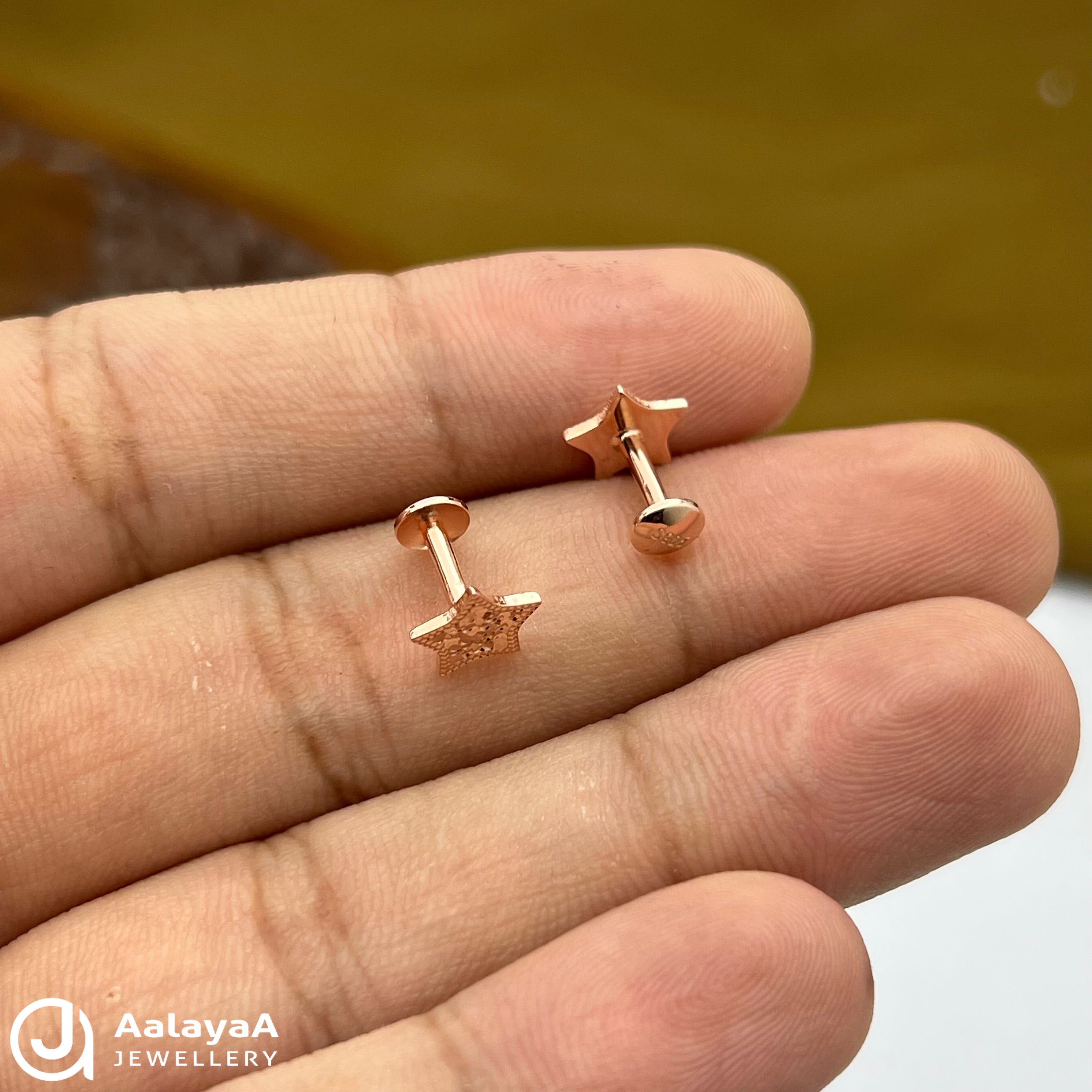 Silver Rose Gold Twinkle Star Earings