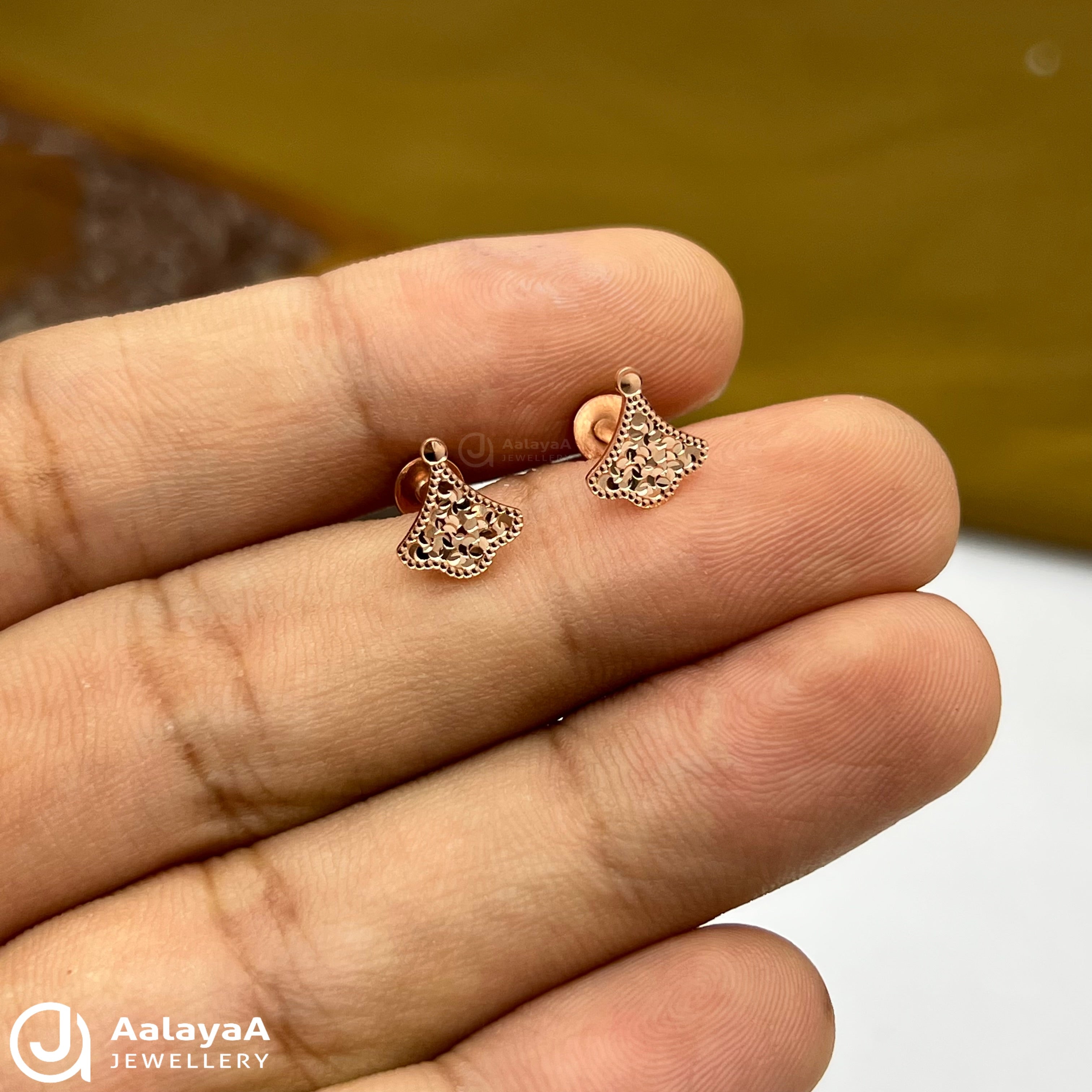 Silver Rose Gold Love Lace Earrings