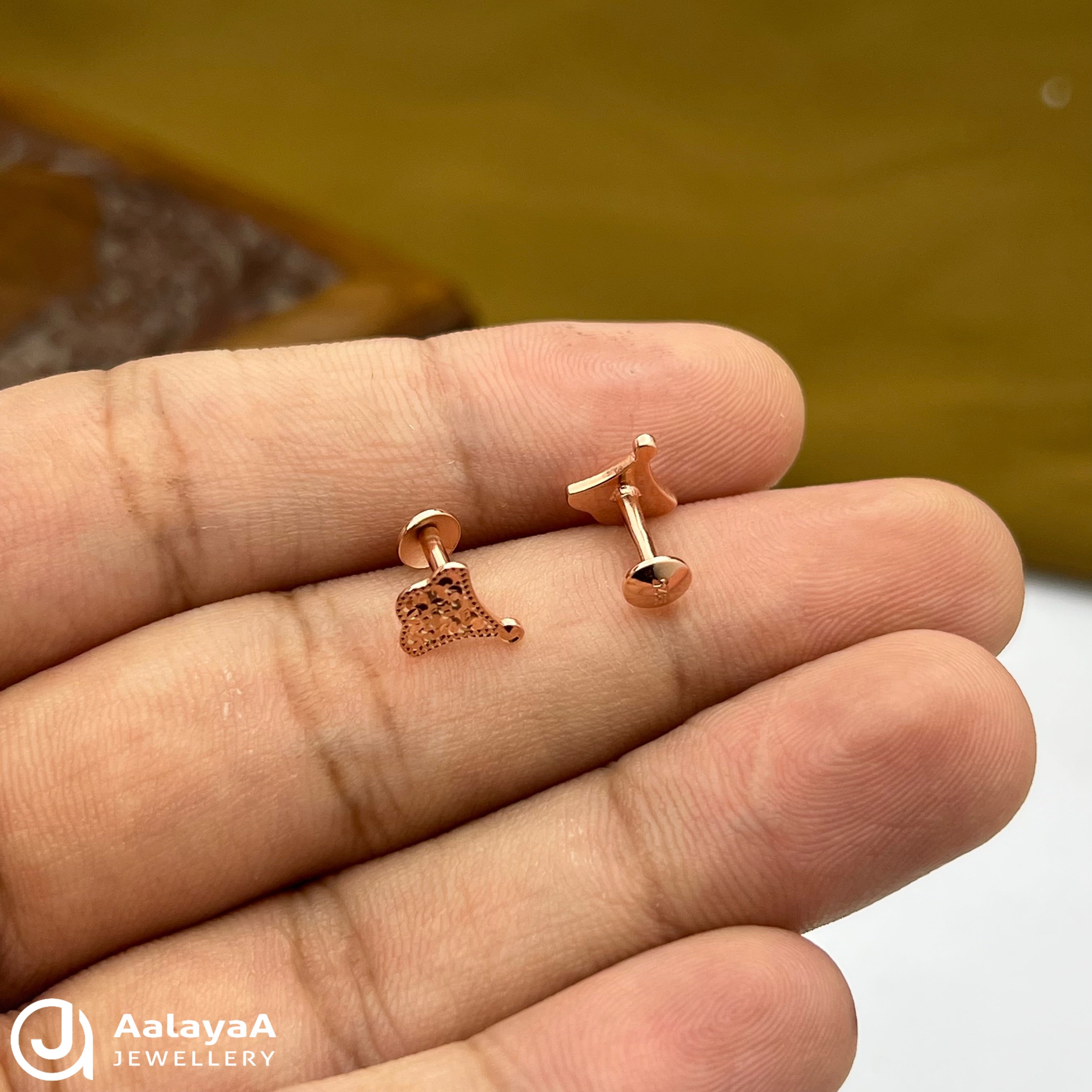 Silver Rose Gold Love Lace Earrings