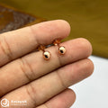 Silver Rose gold Budd Earings