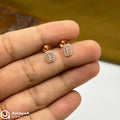 Silver Rose Gold Steps Earings