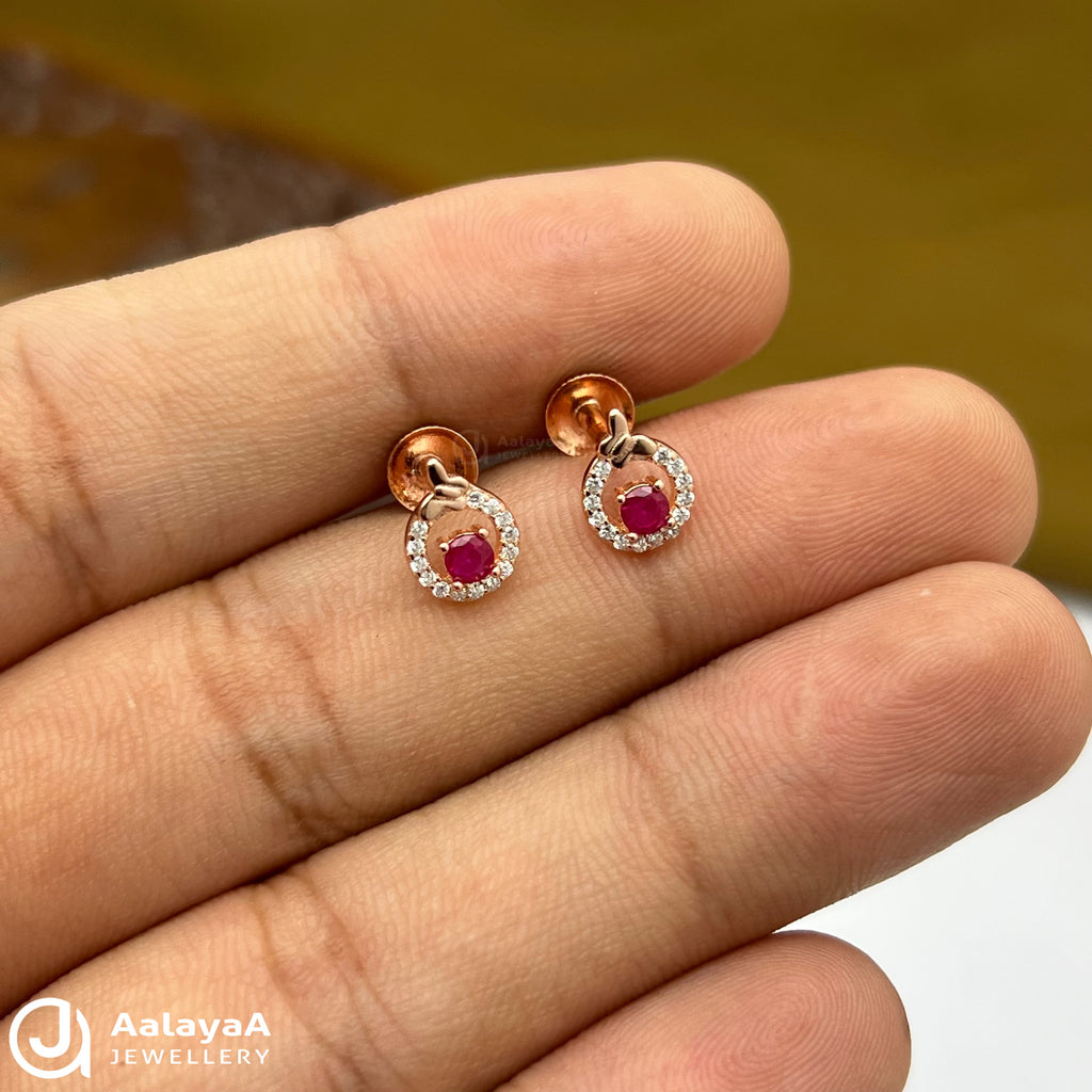 Silver Rose Gold Nest Flutter Earings