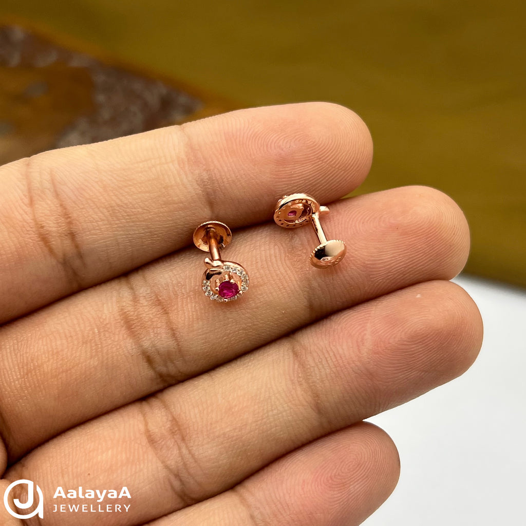Silver Rose Gold Nest Flutter Earings
