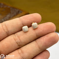 Silver Rose Gold Cushion Sparkle Earings