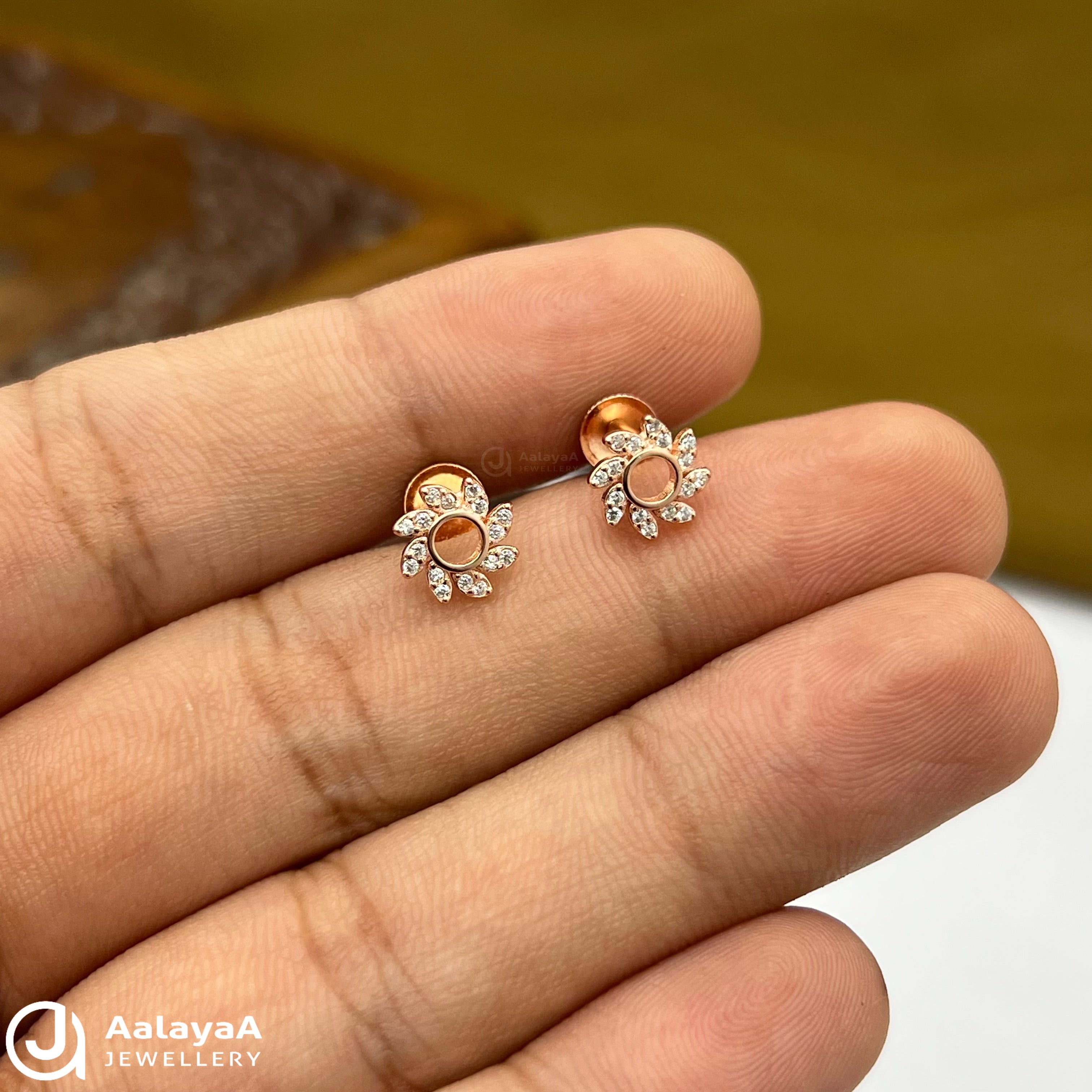 Silver Rose Gold Sunshine Earings