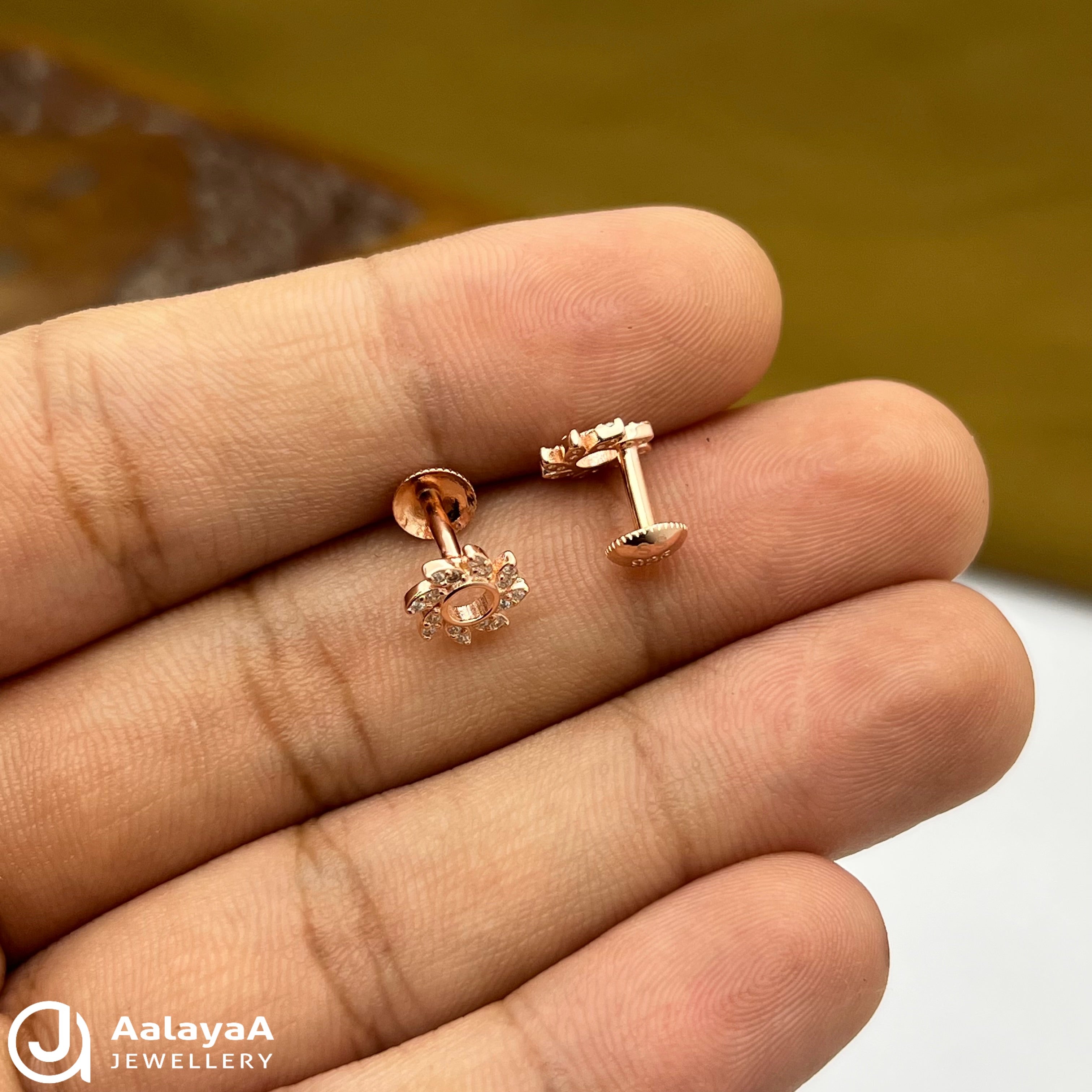 Silver Rose Gold Sunshine Earings