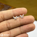 Silver Rose Gold Mini Butterfly Earings