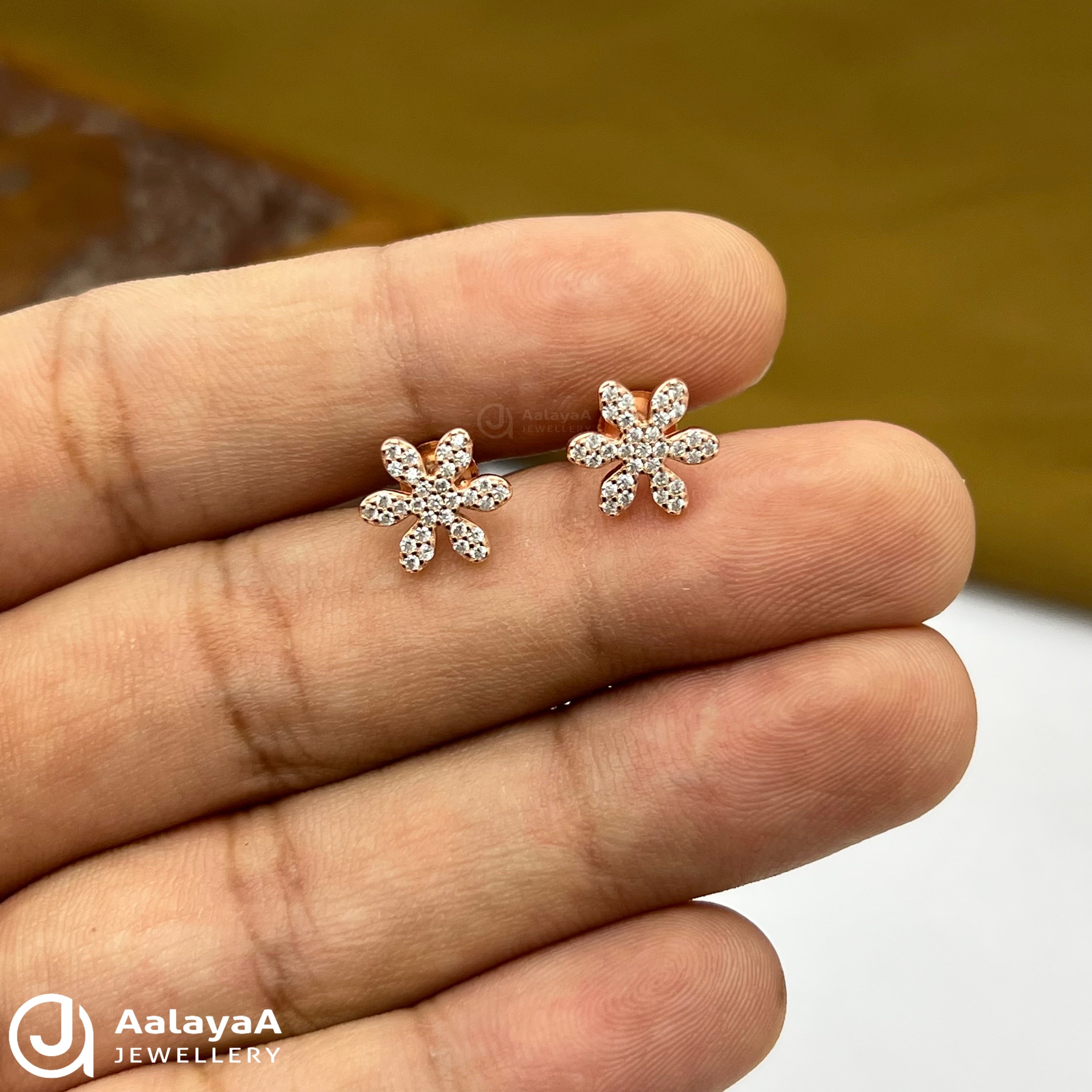 Silver Rose Gold Elitebloom Earings