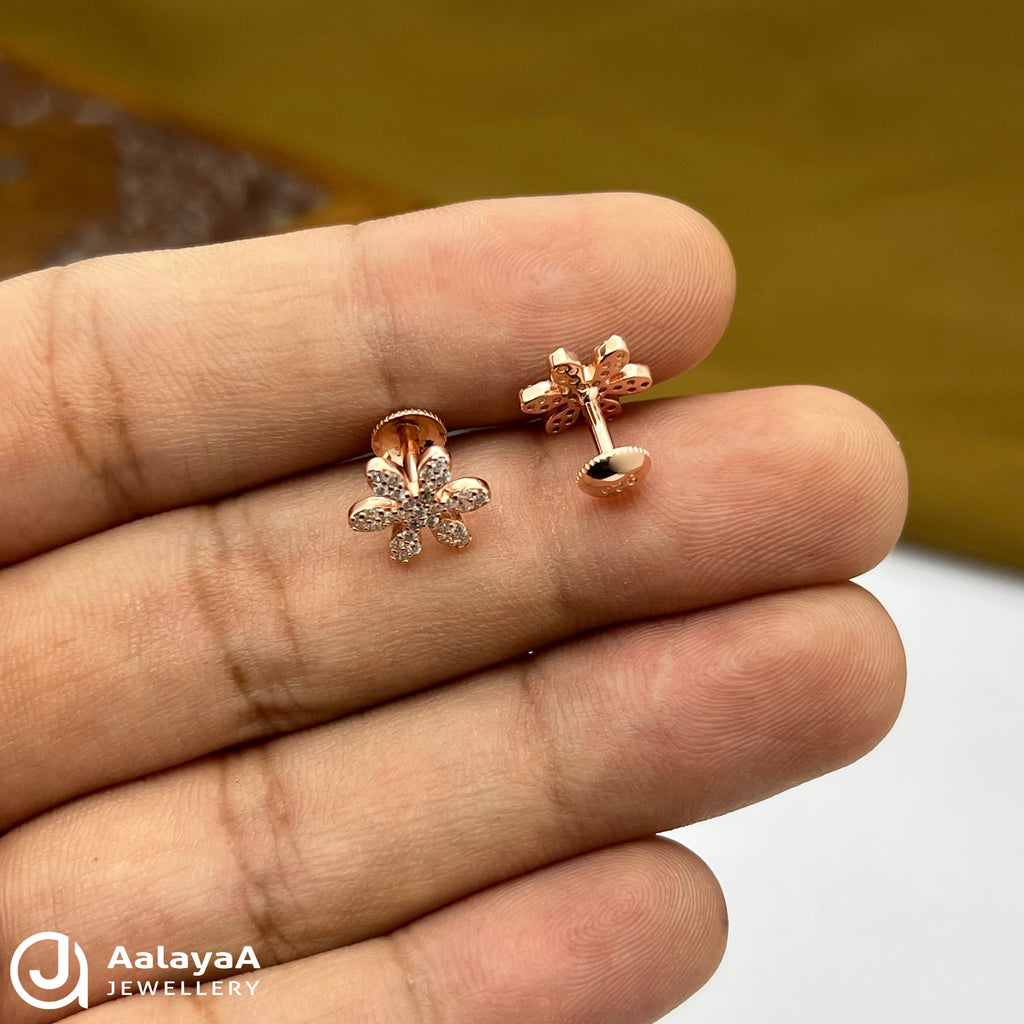 Silver Rose Gold Elitebloom Earings