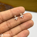 Silver RoseGold Marquise Bloom Side Studs