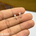 Silver Rose Gold Glimmer Vine Side Studs