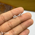 Silver RoseGold Sparkling Tree Side Studs