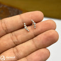 Silver RoseGold Bubbles Side Stud