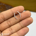 Silver RoseGold Snow Side Stud
