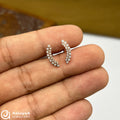 Silver RoseGold Double Drift Side Stud