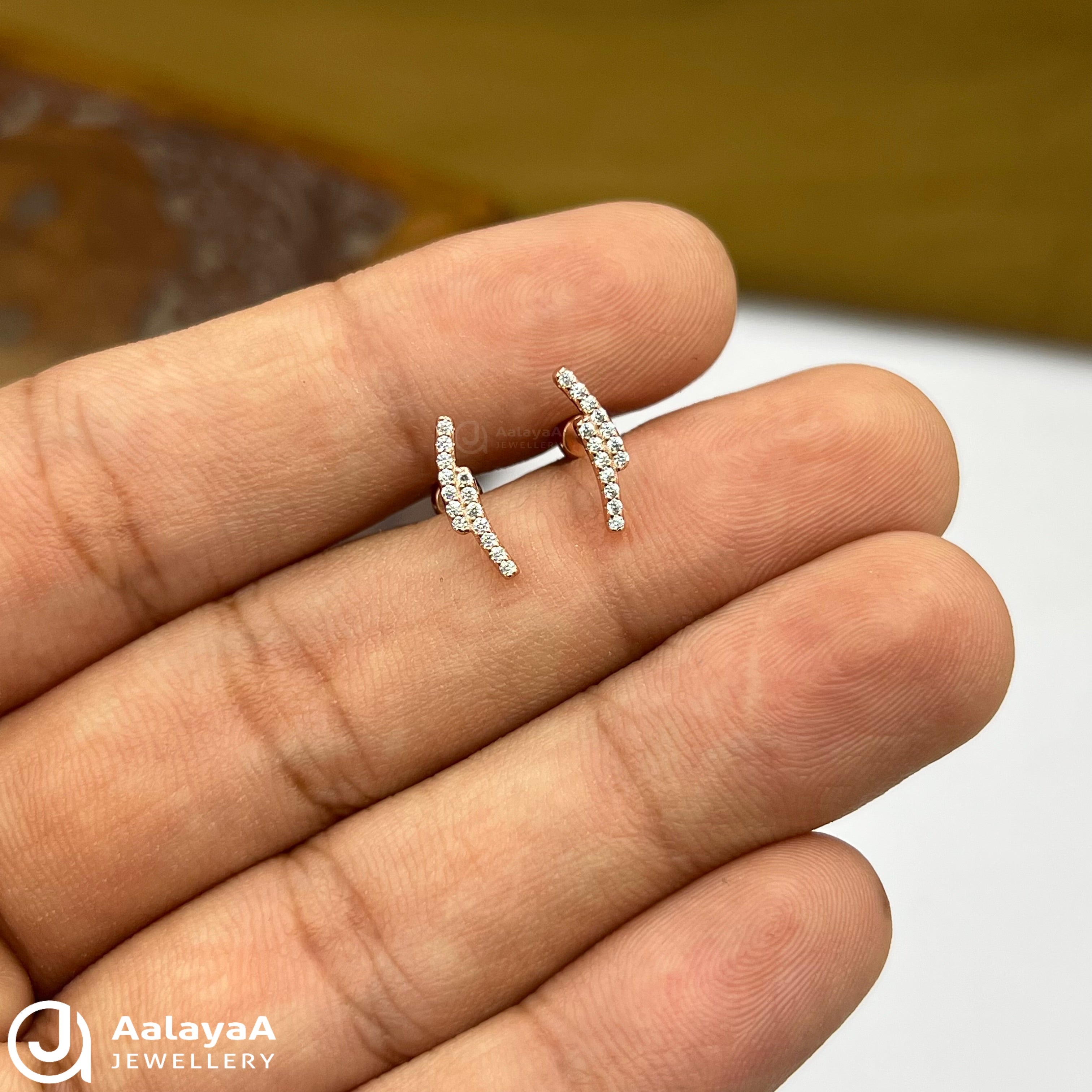 Silver RoseGold Trail Side Studs