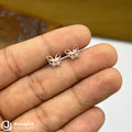 Silver RoseGold Spark Wing Side Studs