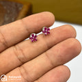 Silver RedBloom Earings