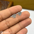Silver Glitter Heart Earings