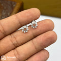 Silver Sunbeam Flower Studs