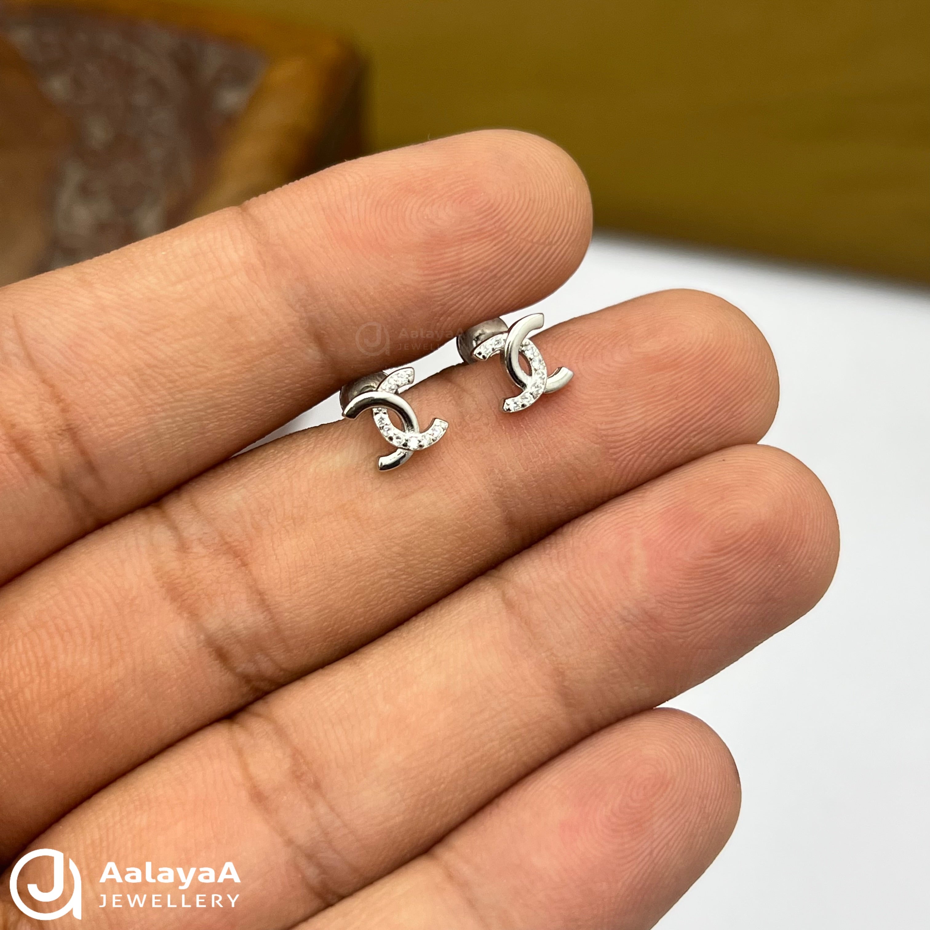 Silver Eclipse Loop Earings