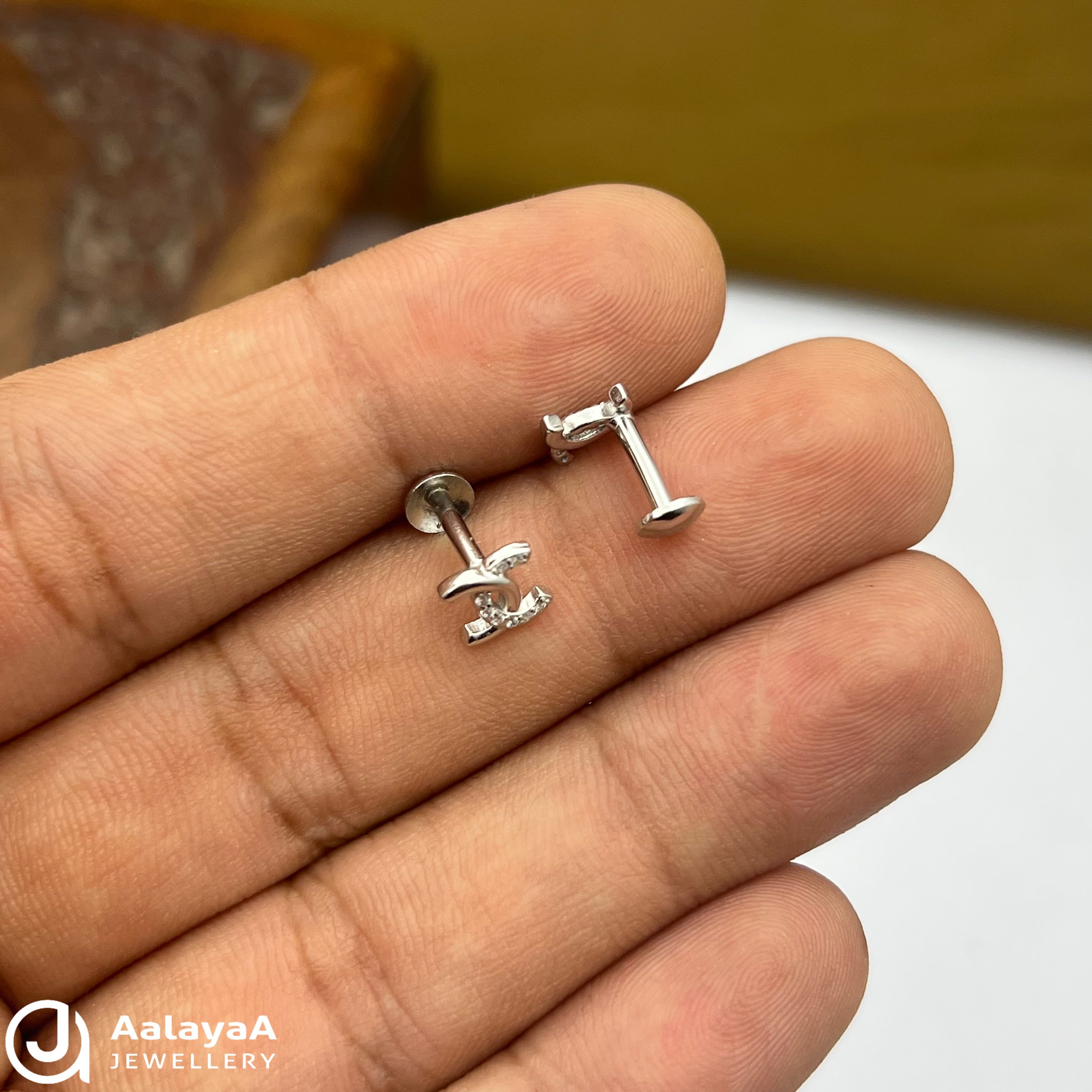 Silver Eclipse Loop Earings