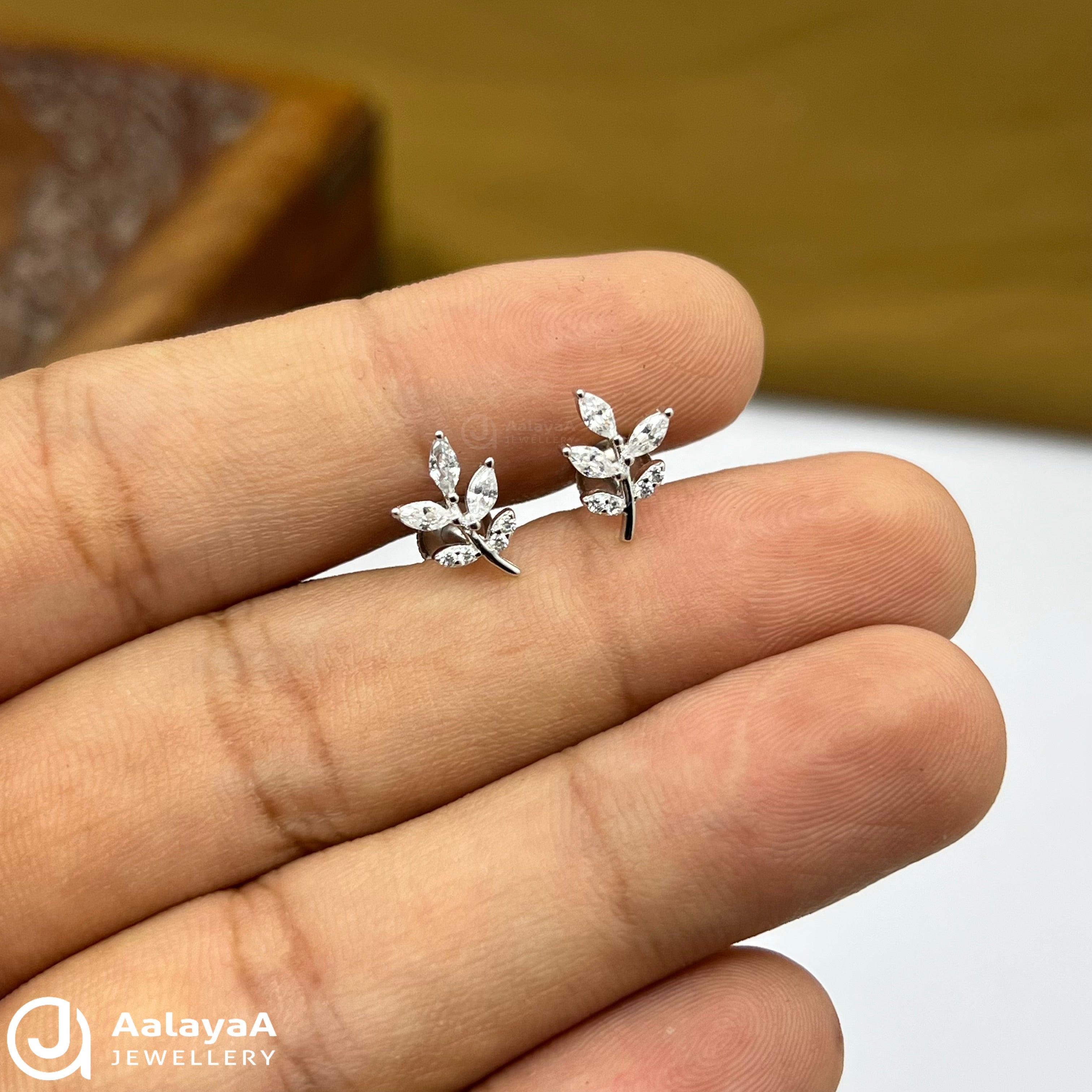 Silver Leaf Earings
