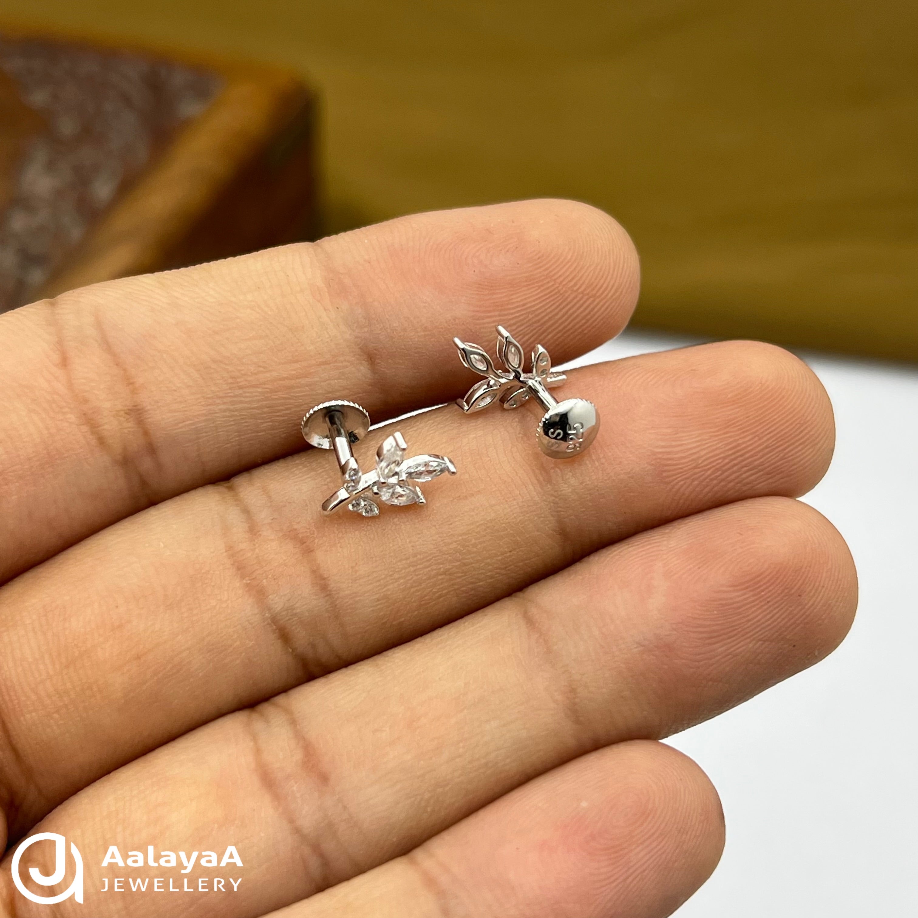 Silver Leaf Earings