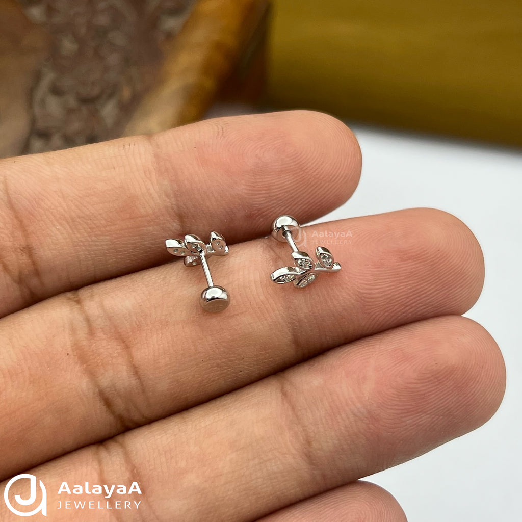 Silver Ivy Grace Studs