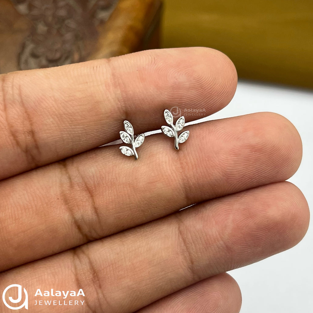 Silver Ivy Grace Studs
