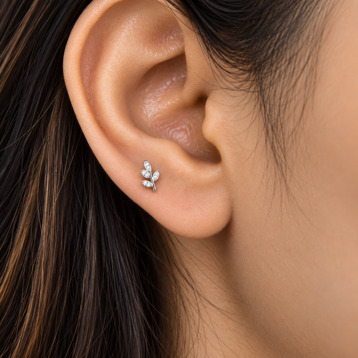 Silver Ivy Grace Studs