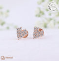 Silver RoseGold Diamond Dew Earrings