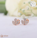 Silver RoseGold Lumi Bloom Earrings