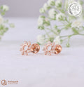 Silver RoseGold Daisy Shimmer Earrings