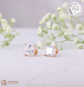 Silver Rosegold Princess Glow Earrings