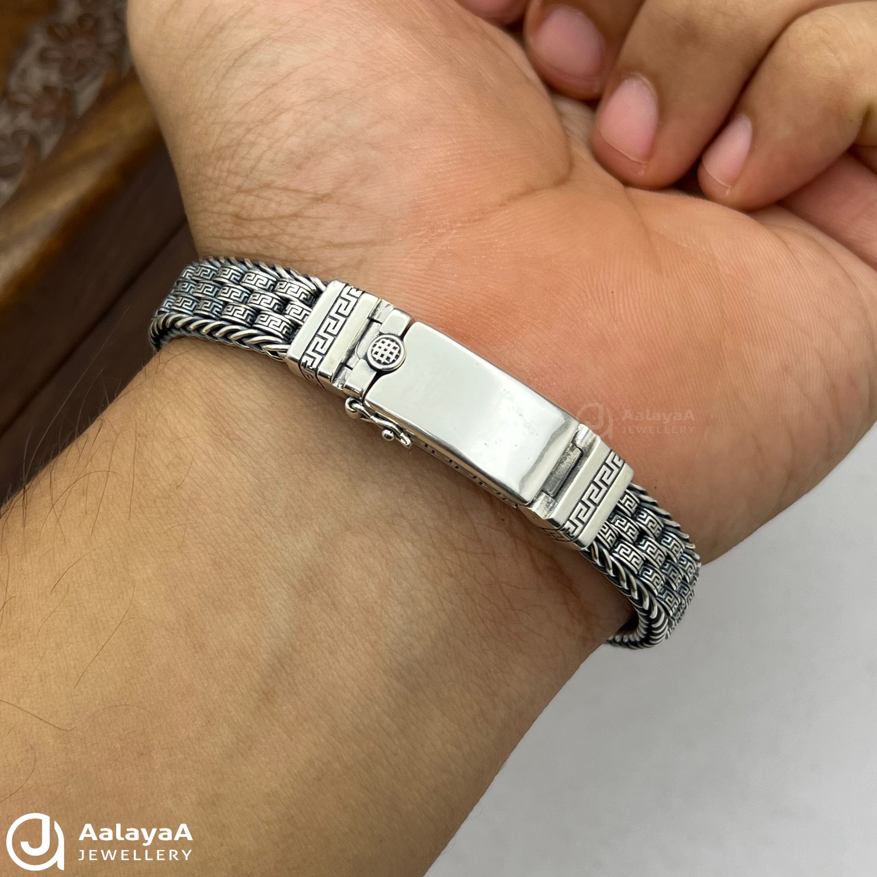 Silver Antique Crown Pride Bracelet
