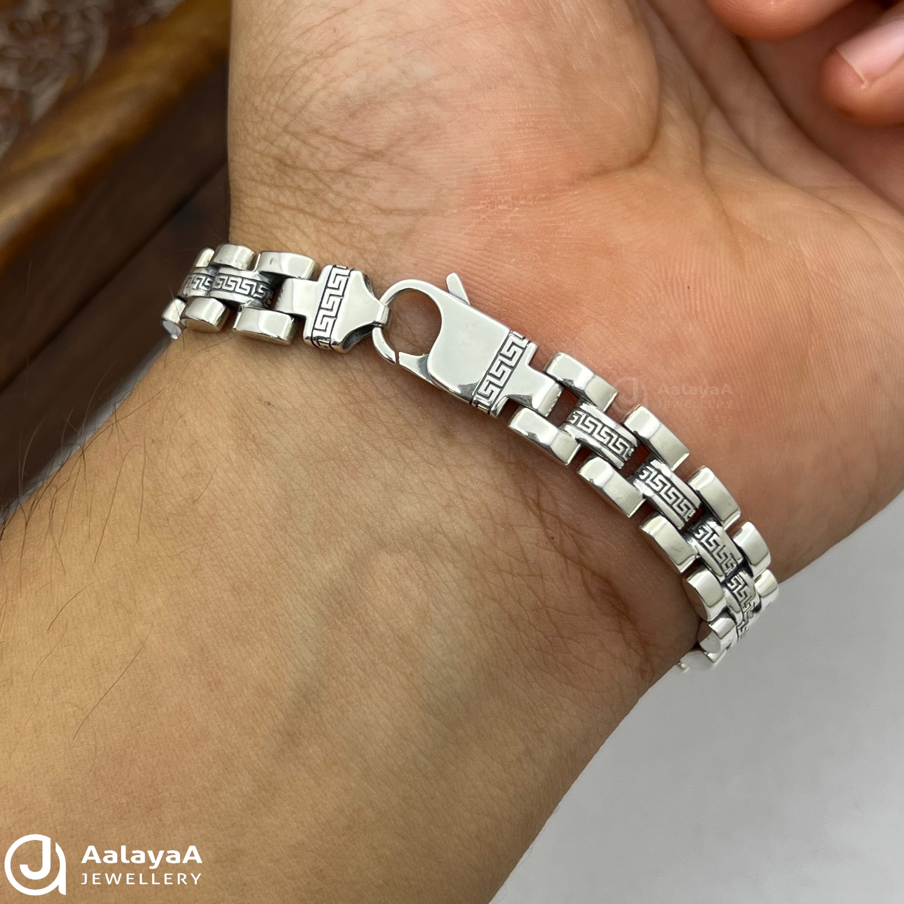 Silver Antique Lion Pride Bracelet