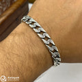 Oxidised Silver Miami Cuban Chain Bracelet