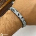 Oxidised Silver Bali Box Link Bracelet
