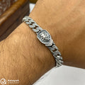 Oxidised Silver Vintage Lion Bracelet