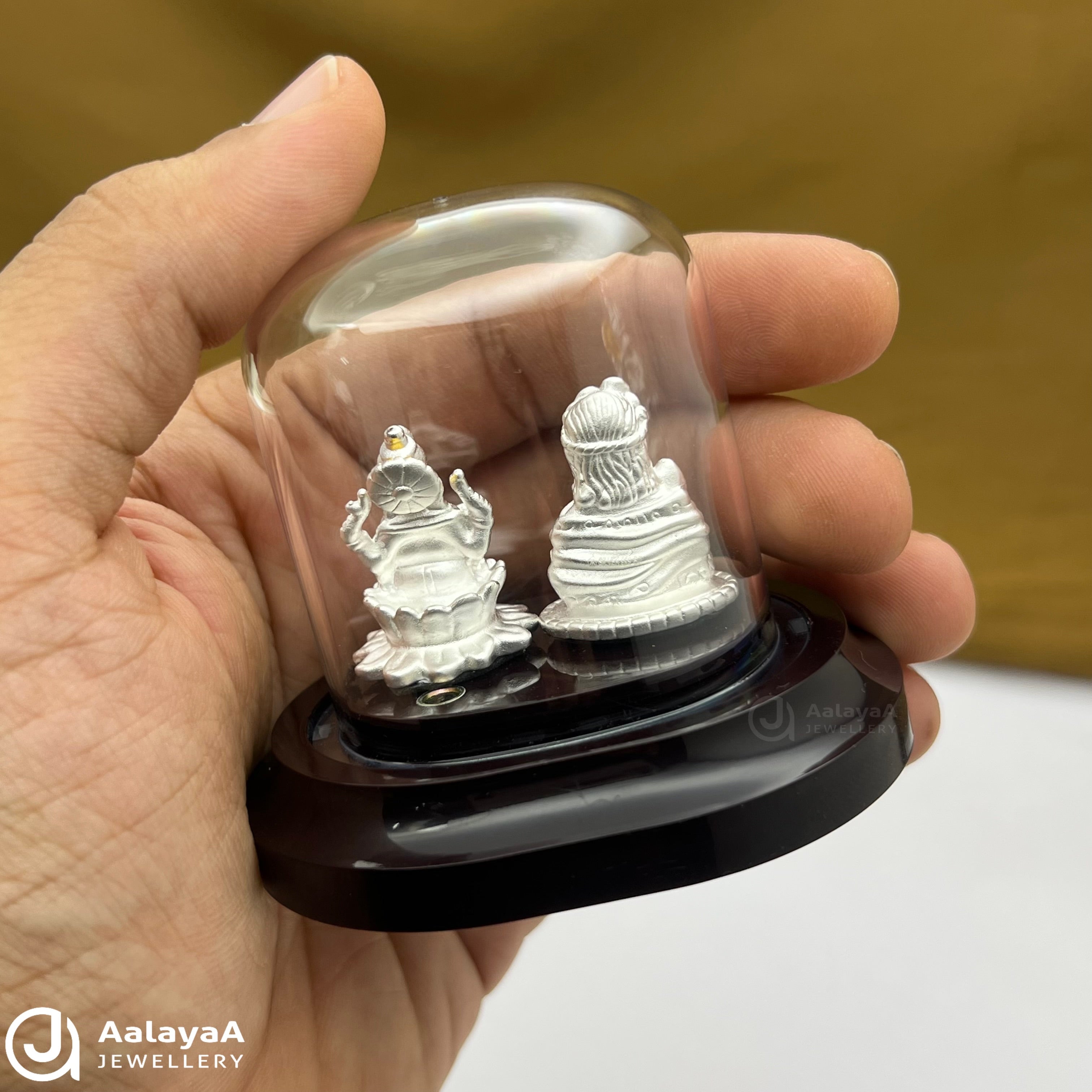 Silver Murugan and Ganesh Divine Idol