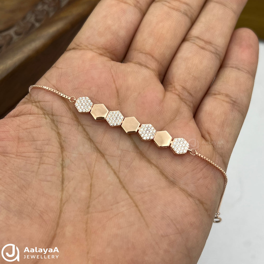 Silver Rose Gold ShapeGlow Bracelet