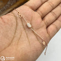 Silver Rose Gold Aakar Diamond Bracelet
