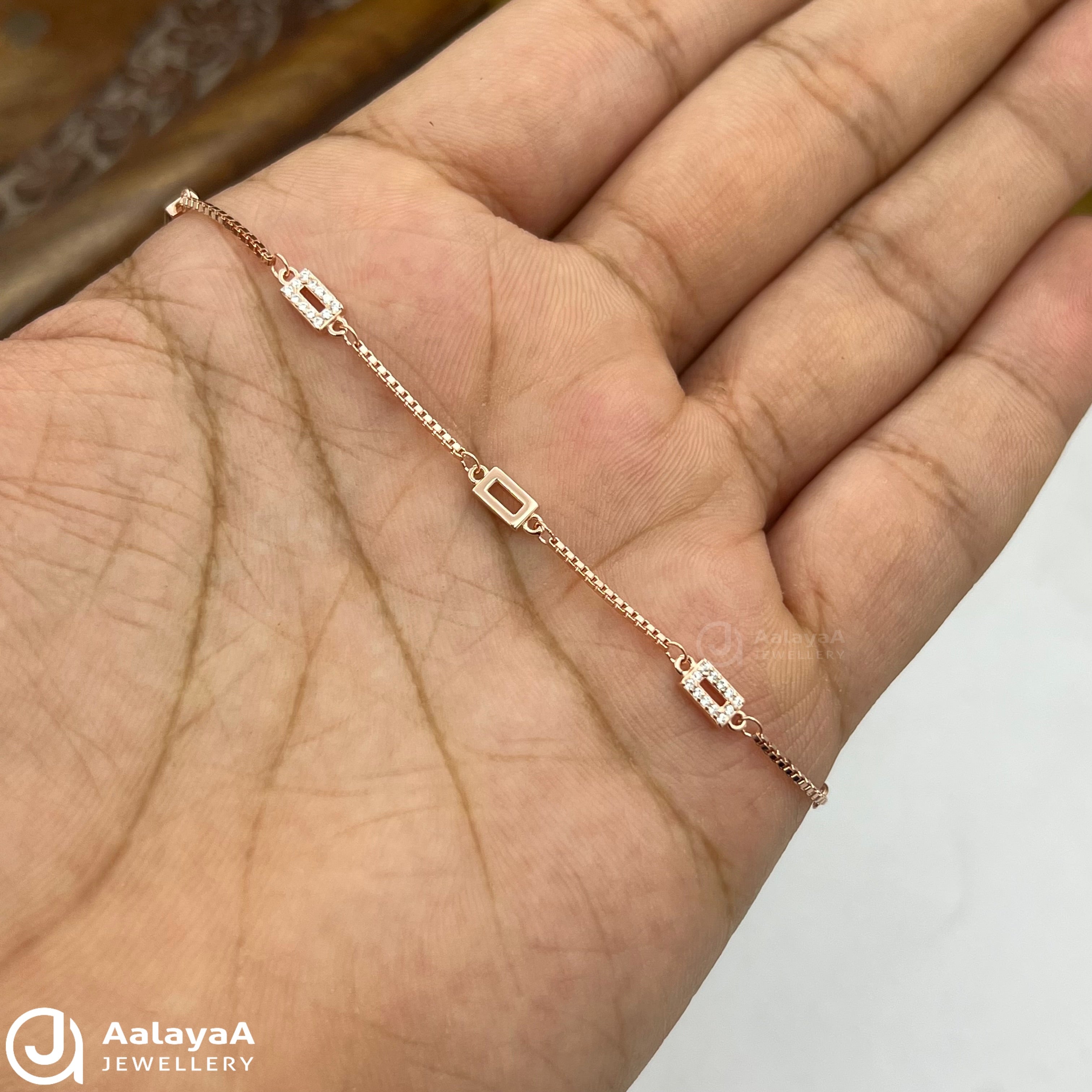Silver Rose Gold RectaGlow Bracelet